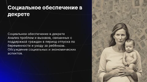 Проблемы социального обеспечения в декрете