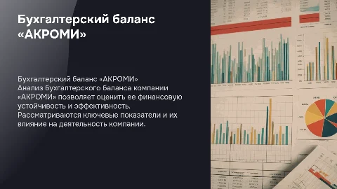 Анализ бухгалтерского баланса компании «АКРОМИ»