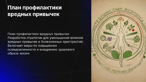 План профилактики вредных привычек и болезненных пристрастий