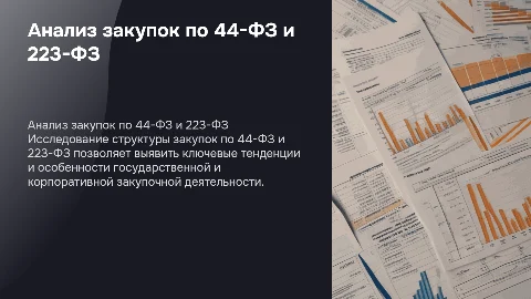 анализ структуры закупок по 44-ФЗ и 223-ФЗ