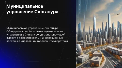 Муниципальное управление Сингапура – Опыт города-государства