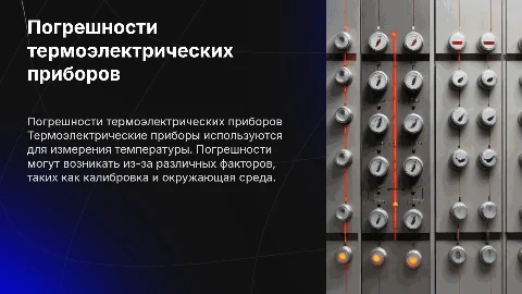 Погрешности термоэлектрических приборов