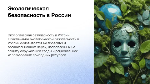 Правовые и организационные основы экологической безопасности