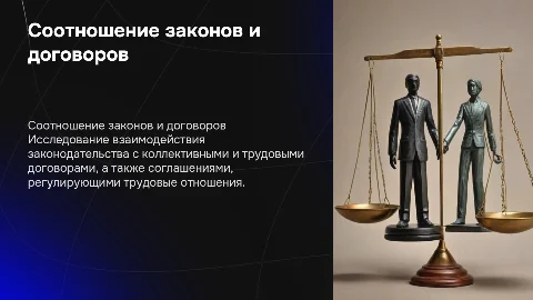 Соотношение законодательства и трудового договора