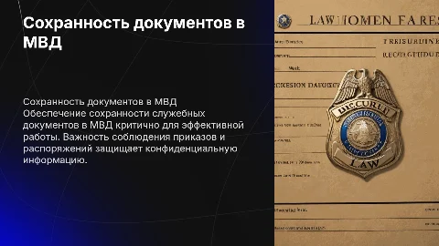 Сохранность служебных документов в МВД: важные аспекты