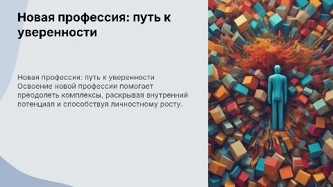 новая профессия как средство от комплексов