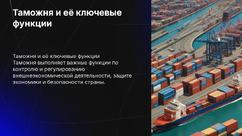 Таможня: характеристика, основные функции
