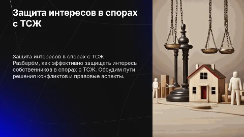 защита интересов собственников в спорах с ТСЖ