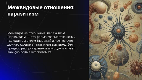Межвидовые отношения: паразитизм