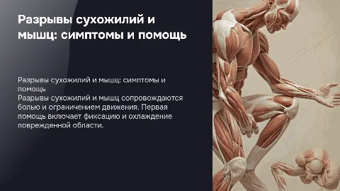 Разрывы сухожилий и мышц: признаки и первая помощь