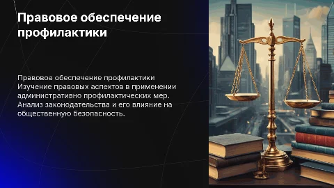 Правовое осуществление административно профилактических мер