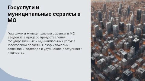 Организация предоставления госуслуг в Московской области