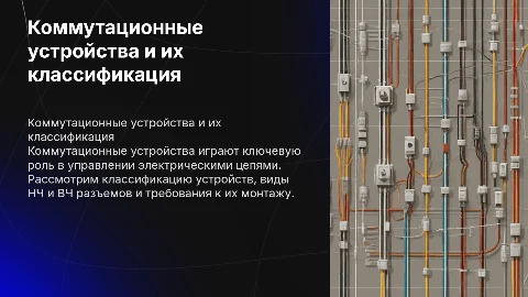 Коммутационные устройства: назначение и классификация