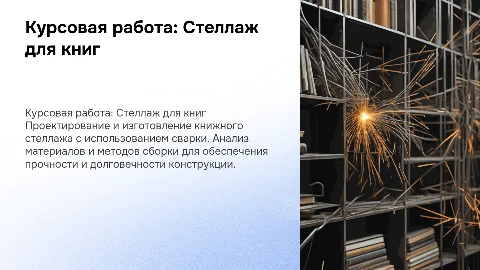 Курсовая работа на тему Стеллаж для книг в сварке