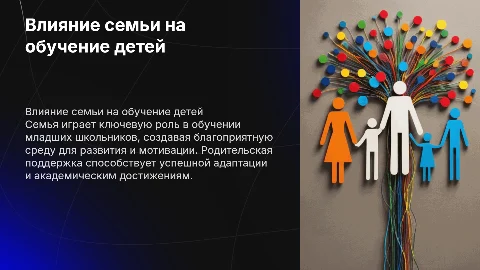 влияние семье на процесс обучения младшего школьника