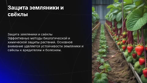 Биологическая и химическая защита земляники• Свёкла
