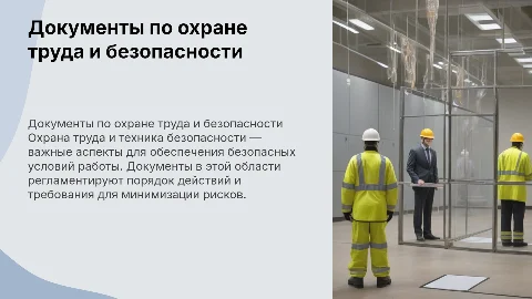 Документы по охране труда и технике безопасности