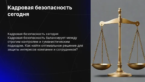 КАДРОВАЯ БЕЗОПАСНОСТЬ: МЕЖДУ КОНТРОЛЕМ И ГУМАНИЗМОМ