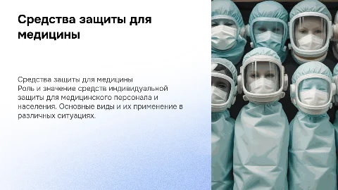 Средства индивидуальной защиты для медицинского персонала