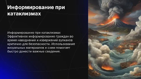 Информирование граждан при наводнениях и извержениях вулканов