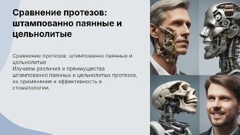 Сравнительная харакеристика штампованно паянных и цельнолитых протезов