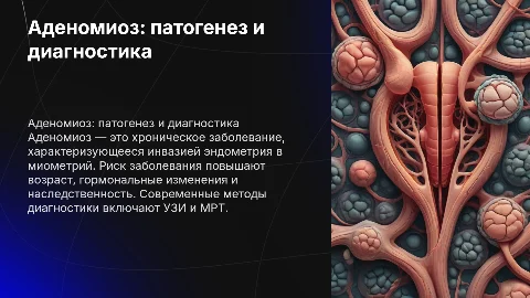 Аденомиоз: патогенез, факторы риска и диагностика