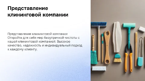 Представление клининговой компании