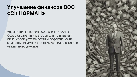«ПУТИ УЛУЧШЕНИЯ ФИНАНСОВОГО СОСТОЯНИЯ ООО «СК НОРМАН»»
