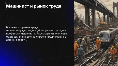 Машинист и рынок труда: анализ профессии и тенденций