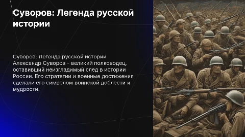 Суворов исторический портрет