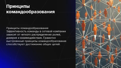 Принципы командообразования в сетевой компании