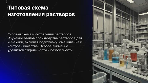 Типовая схема изготовления растворов для инъекций