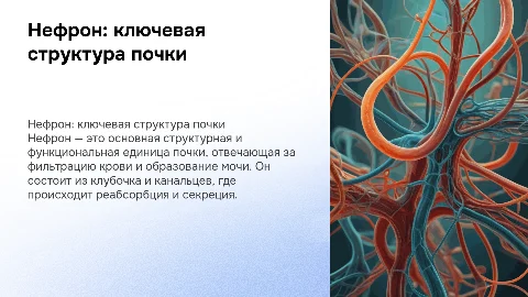 нефрон как структурная и функциональная единица почки