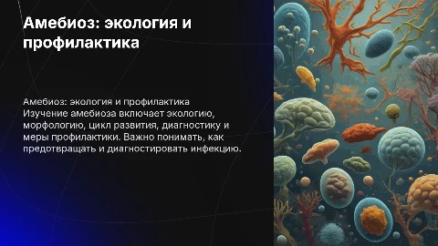 Презентация по амебиозу: экология и профилактика