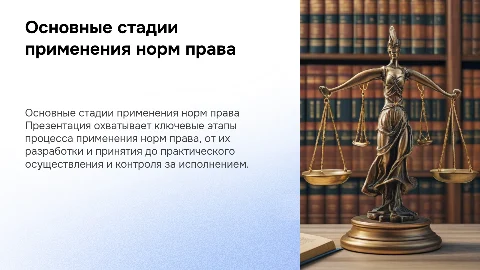 Основные стадии применения норм права