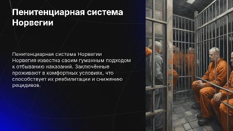 Особенности пенитенциарной системы Норвегии