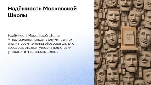 Аттестационная справка как индикатор надёжности школы