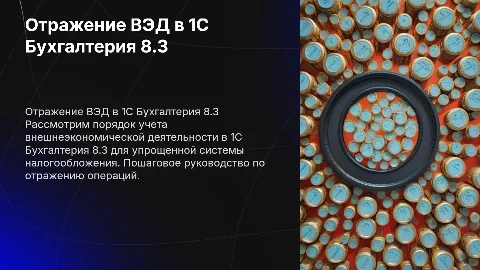 Порядок отражения ВЭД в 1С Бухгалтерия 8.3 для УСН