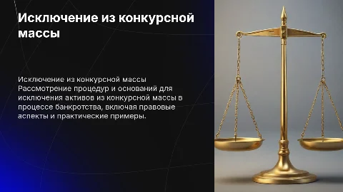 исключение из конкурсной массы