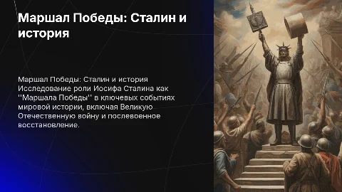 Маршал Победы: Сталин и его роль в истории