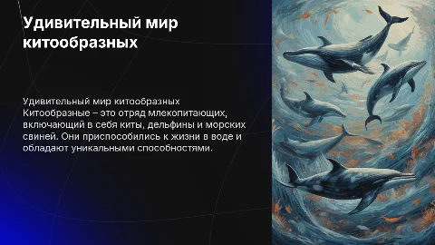 Презентация о китообразных: удивительный мир млекопитающих