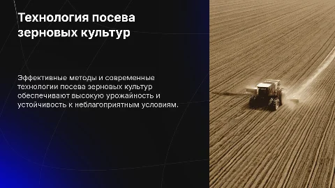 Технология посева зерновых культур