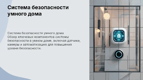 Модель системы безопастности в умном доме