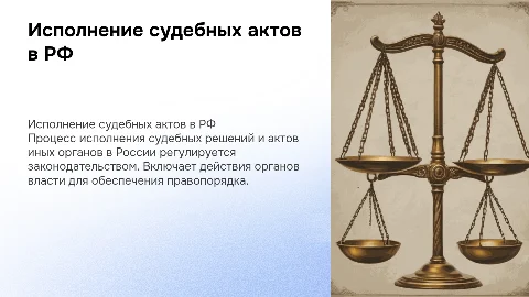 Исполнение судебных актов и актов иных органов в Российской Федерации