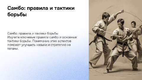 Cамбо-правила и тактики борьбы