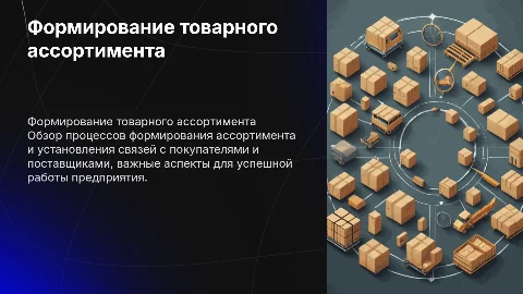 Формирование товарного ассортимента и связи с клиентами