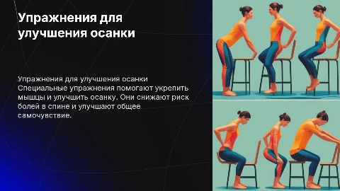 Влияние специальных упражнений для лиц с нарушением осанки