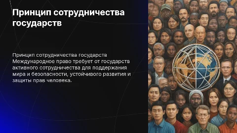 Презентация по международному праву: сотрудничество государств
