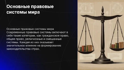 Основные правовые системы современности