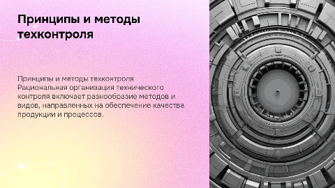 Принципы рациональной организации технического контроля